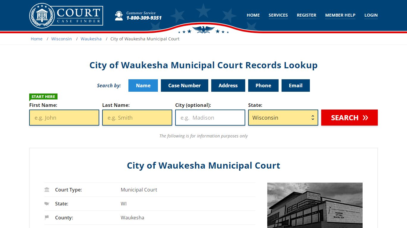 City of Waukesha Municipal Court Records Lookup